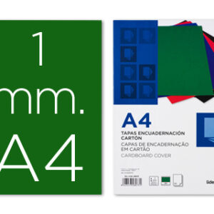 Capa de Encadernacao Cart?o A4 1mm Verde (50 Unidades)