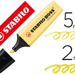 Marcador Stabilo Boss Pastel Fluorescente 70 Amarelo Cremoso