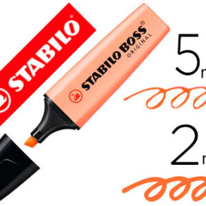 Marcador Stabilo Boss Pastel Fluorescente 70 Pessego Sedoso