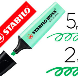 Marcador Stabilo Boss Pastel Fluorescente 70 Menta