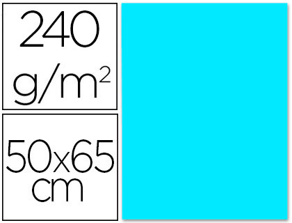 Cartolina 50X65 cm 240G/M2 Celeste Embalagem de 25 Folhas