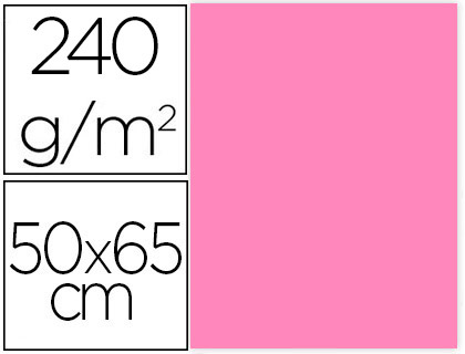 Cartolina 50X65 cm 240G/M2 Rosa Embalagem de 25 Folhas