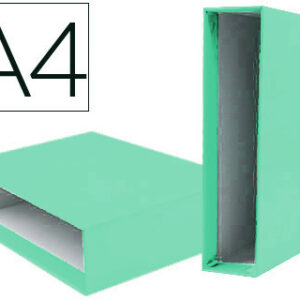 Caixa p/ Pasta de Arquivo de Alavanca em Cartão Din A4 Documenta Lombada 75mm Verde Claro