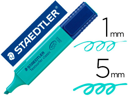 Marcador Staedtler Textsurfer Classic 364 Fluorescente Turquesa