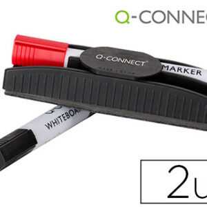 Apagador Q-Connect Magnetico c/ Marcador Vermelho e Preto p/ Quadro Branco