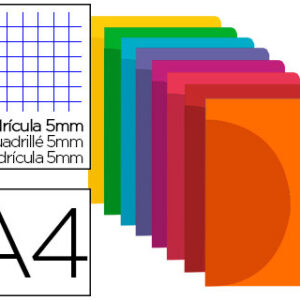 Caderno Escolar Agrafado 360 Capa Plastico A4 48F 90g/m2 c/ Margem Dupla Cores Sortidas