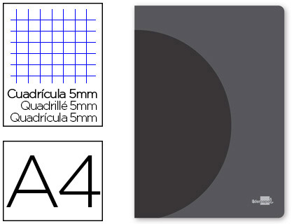 Caderno Escolar Agrafado 360 A4 48F 90g/m2 5mm c/Margem Dupla Capa Preta