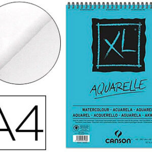 Bloco de Desenho Aguarela Canson Xl Aquarelle Grano Fino A4 Espiral 30F 300g