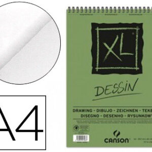 Bloco de Desenho Canson Xl Dessin A4 Liso Microperfurado Espiral 50F 160g
