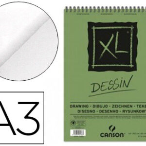 Bloco de Desenho Canson Xl Dessin A3 Liso Microperfurado Espiral 50F 160g