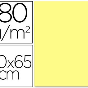 Cartolina 50X65 180 Gr Amarelo Medio Embalagem de 25 Unidades