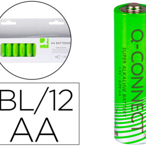 Pack 12x Pilhas Alcalinas AA / LR6 - Q-CONNECT