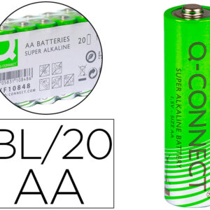 Pack 20x Pilhas Alcalinas AA / LR6 - Q-CONNECT