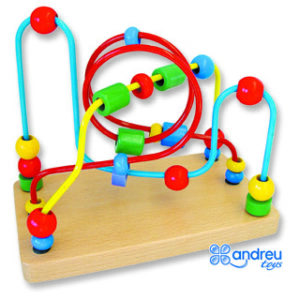 Jogo Andreutoys Laberinto Manipulacao p/ Psicomotrocidade Fina 23X19X13 cm