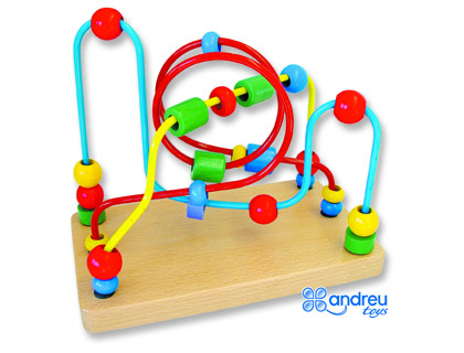 Jogo Andreutoys Laberinto Manipulacao p/ Psicomotrocidade Fina 23X19X13 cm