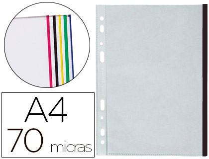 Bolsa Catalogo Q-Connect Din A4 70 Microns Pp Cristal c/ Borda Preta (10 Unidades)
