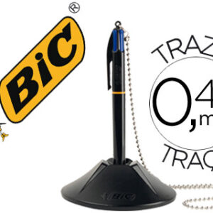 Caneta Bic Quatro Cores c/ Base
