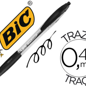 Caneta Bic Atlantis Preto Retratil Tinta Oleo Ponta de 1 mm