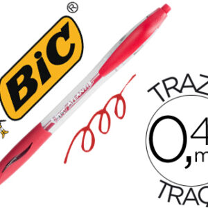 Caneta Bic Atlantis Vermelho Retratil Tinta Oleo Ponta de 1 mm