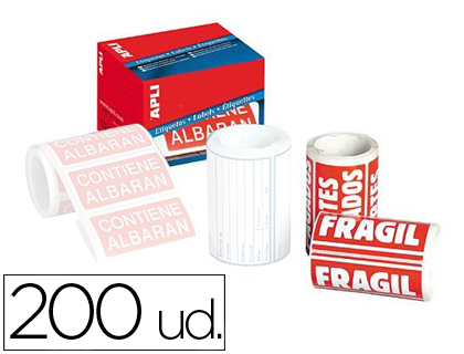 Etiquetas Apli Fragil 50X100 mm Rolo c/200 Unidades