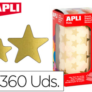Etiquetas Apli Estrela Ouro Rolo de 2360 Unidades