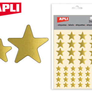 Etiquetas Apli Estrela Ouro Bolsa c/ 3 Folhas