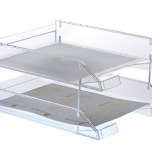 Tabuleiro de Secretaria Plastico Transparente Cristal 340X260X60 mm - Archivo 2000