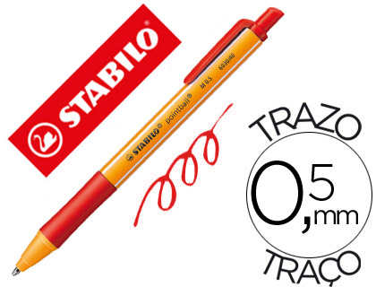 Caneta Stabilo Pointball 0,5 mm Cor Vermelho