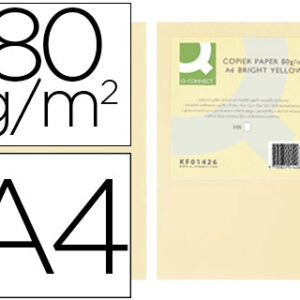 Papel de Cor Q-Connect Din A4 80Gr Creme (500 Folhas)