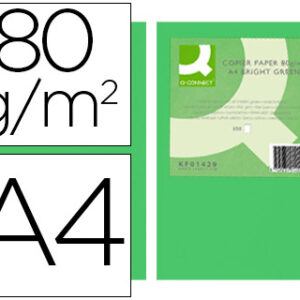 Papel de Cor Q-Connect Din A4 80Gr Verde Intenso (500 Folhas)