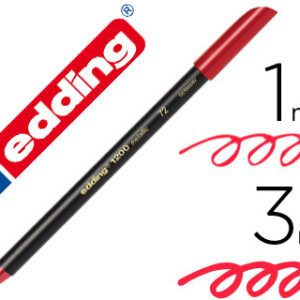Marcador Edding Ponta Fibra 1200 Vermelho Metalizado N 72 Ponta Redonda 0,5 mm