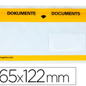 Envelope Auto Adesivo Q-Connect Porta Documentos Multilingue 165X130 mm Janela Transparente Embalage