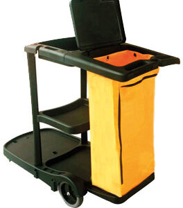 Carro De Limpeza De Polipropileno Com Rodas 58X24X96 Cms - Q-CONNECT