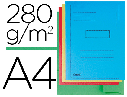 Classificador Exacompta de Cartolina Reciclada Din A4 Cores Sortidas 280g/m2 c/ 2 Abas Interior