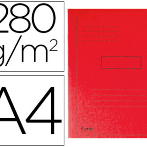 Classificador Exacompta de Cartolina Reciclada Din A4 Vermelho 280g/m2 c/ 2 Abas Interior