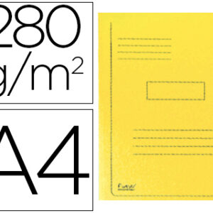 Classificador Exacompta de Cartolina Reciclada Din A4 Amarelo 280g/m2 c/ 2 Abas Interior