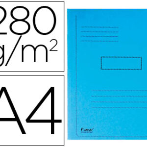 Classificador Exacompta de Cartolina Reciclada Din A4 Azul 280g/m2 c/ 2 Abas Interior