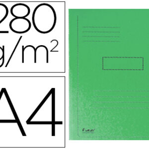 Classificador Exacompta de Cartolina Reciclada Din A4 Verde 280g/m2 c/ 2 Abas Interior