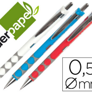 Lapiseira Diamond 0.5 mm c/ Borracha e Pega Soft Cores Sortidas