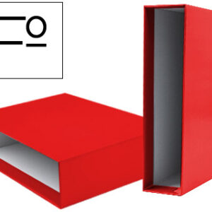 Caixa p/ Pasta de Arquivo Cartão Folio Documenta Lombada 82mm Cor Vermelho