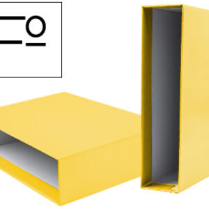 Caixa p/ Pasta de Arquivo Cartão Folio Documenta Lombada 82mm Cor Amarelo