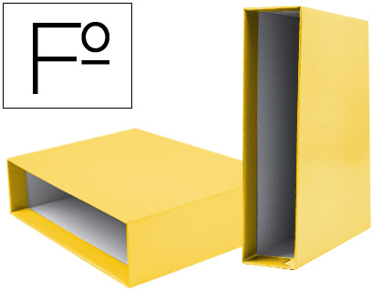 Caixa p/ Pasta de Arquivo Cartão Folio Documenta Lombada 82mm Cor Amarelo