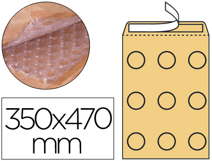 Envelope Borbulhas Q-Connect Creme K/7 350X470 mm (50 Unidades)