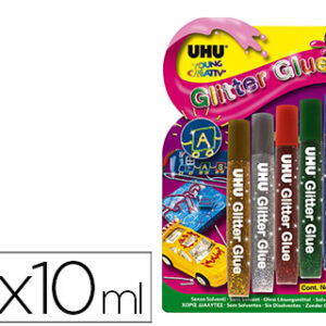 Cola Glitter Uhu Cores Originais 6 X 10 ml Blister