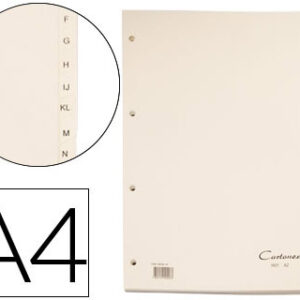 Separadores Cartonex de Cartolina Alfabetico A-Z