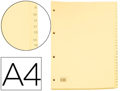 Separadores Cartonex de Cartolina 1 a 31