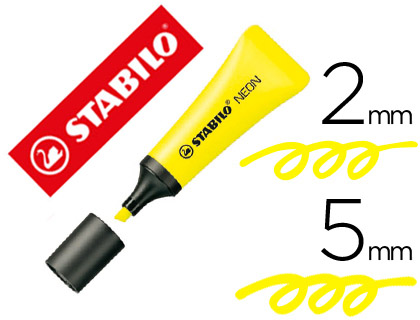 Marcador Stabilo Fluorescente 72 Amarelo Neon