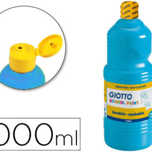 Guache Escolar Lavavel Giotto 1000 ml Azul Cyan