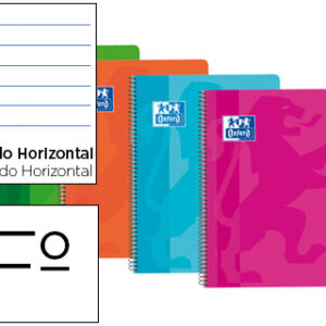 Caderno Espiral Oxford Capa Plastico Optik Paper Folio 80F 90g Horizontal