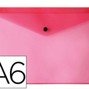 Bolsa Porta Documentos Polipropileno Din A6 Vermelho Transparente